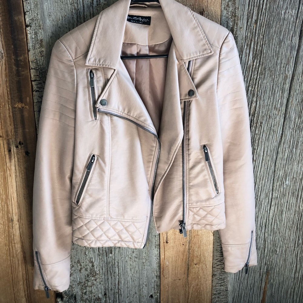 Unused blush women’s faux leather jacket - Picture 2 of 5